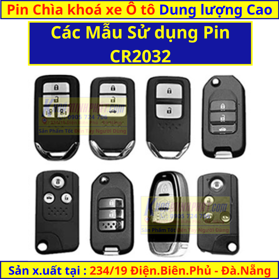 Pin Chìa Khoá xe Honda Civic, City, Accord, CRV, HRV 2032 1620 1616 tại 234/ 19 Điện biên phủ đà nẵng CR2032