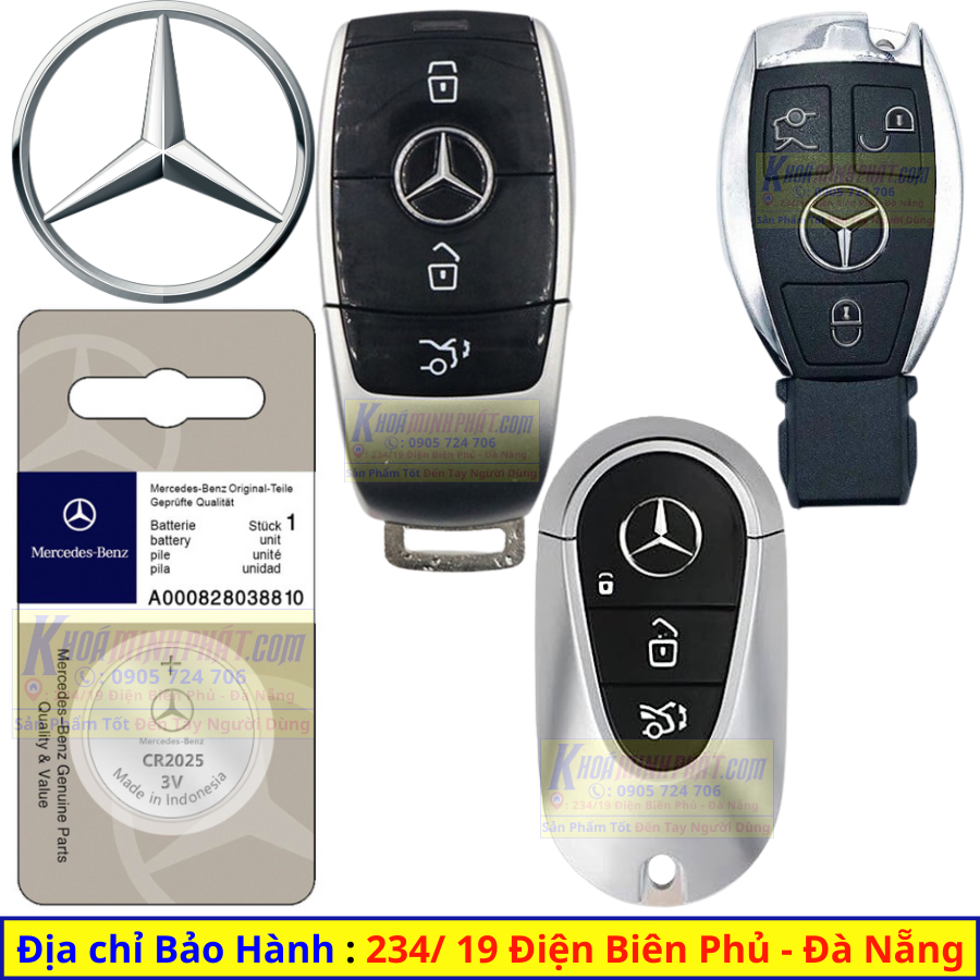 Pin chìa khóa xe Ô Tô Mercedes 200, 250, 300, G63 CR2025