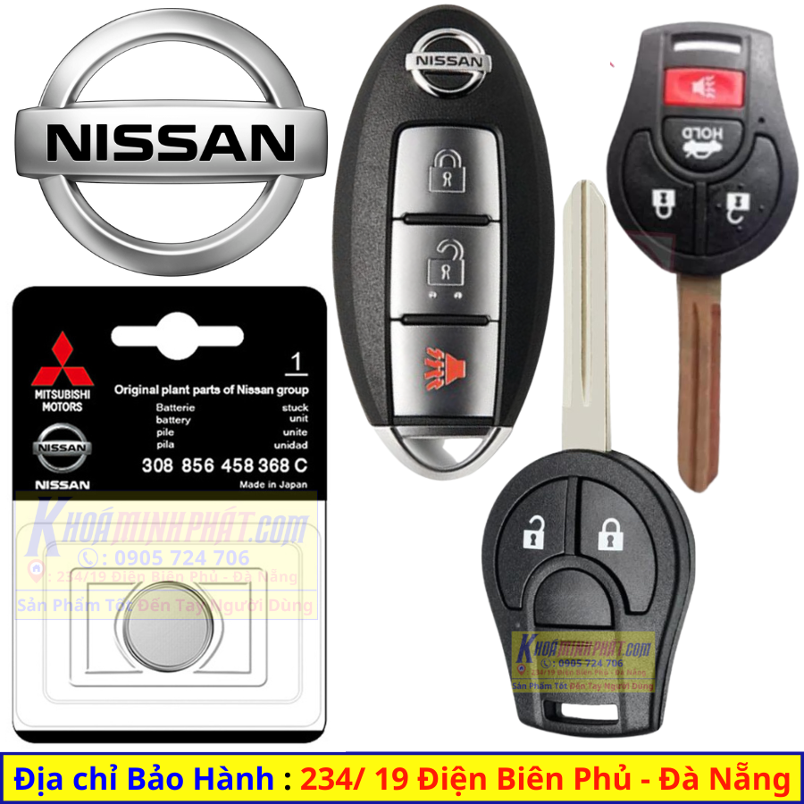 Pin chìa khóa xe Ô Tô Nissan Terra, Navara, X-Trail, Sunny, Serena, Kicks, Grand Livina CR2032