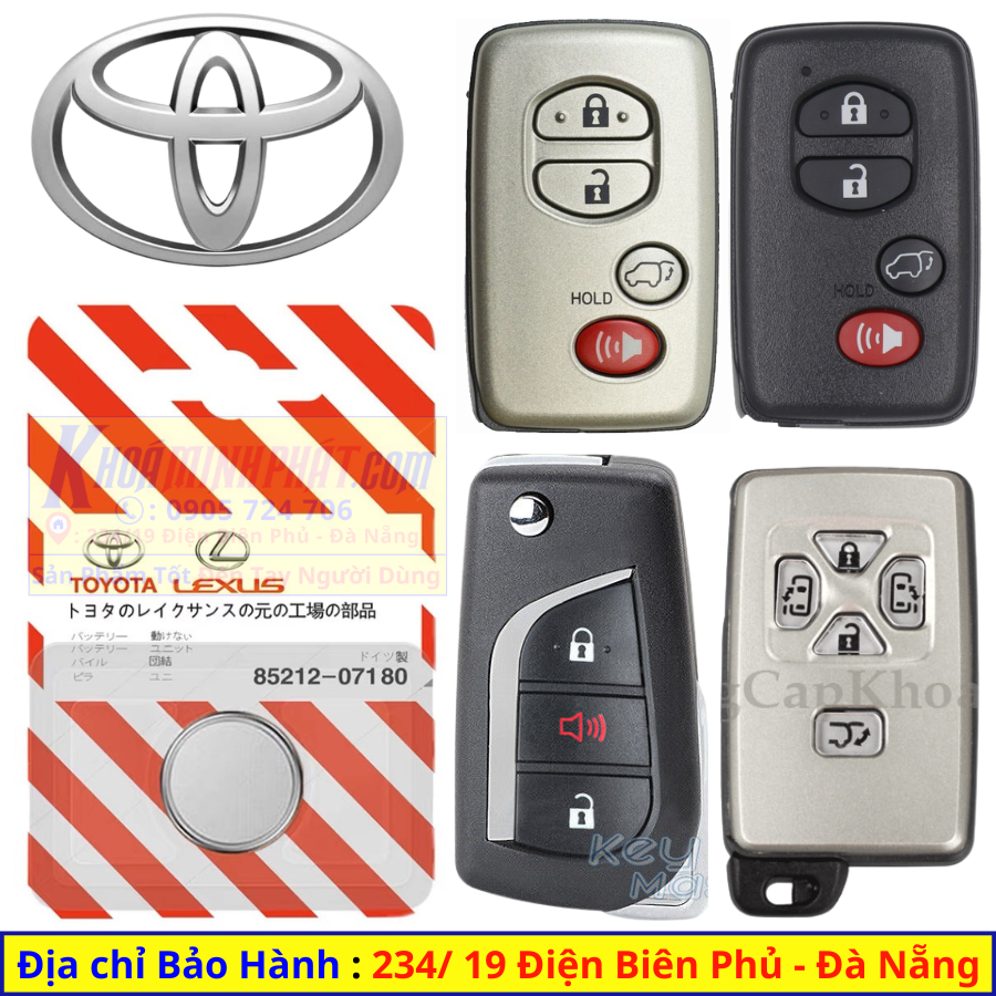 Pin Chìa Khóa xe Ô Tô Toyota Camry, Venza, Corolla Altis, Land Cruiser, Alphard CR1632