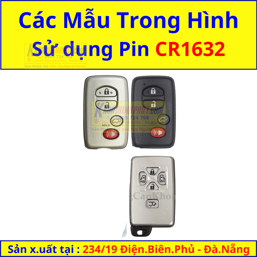 Pin Chìa Khóa xe Ô Tô Toyota Toyota Innova, Foruner, Vios, Altis, Yaris, Hilux, Camry CR2016 tại 234/ 19 Điện biên phủ đà nẵng CR1632