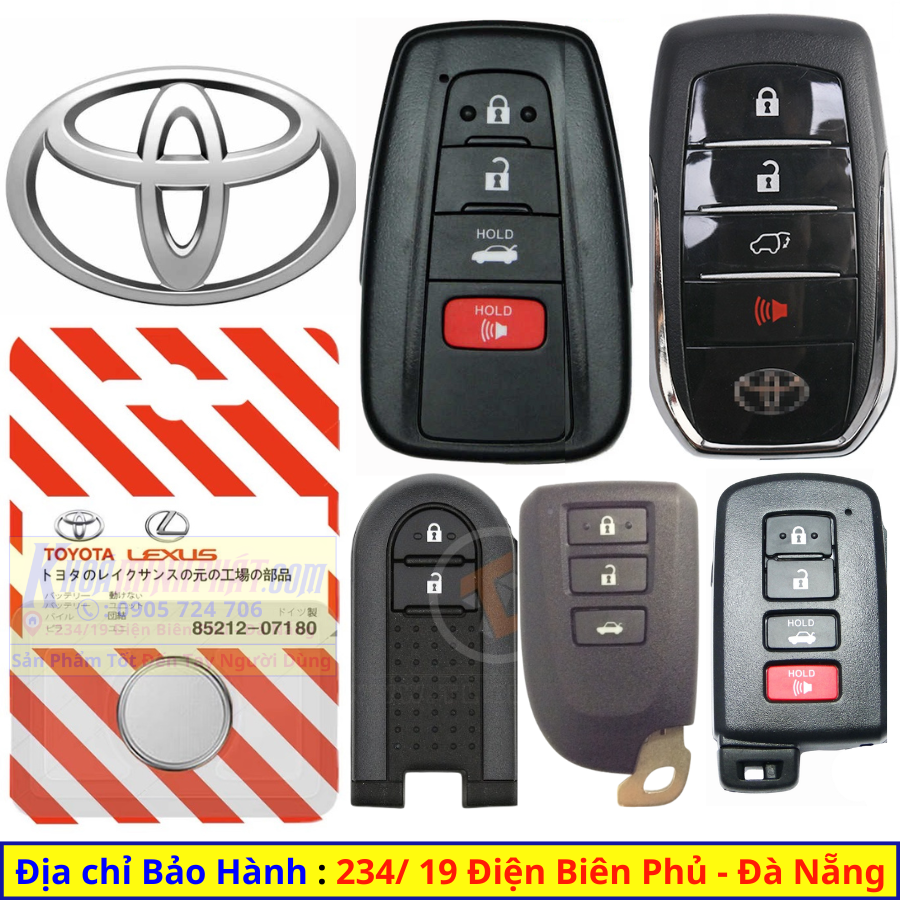 Pin chìa khóa xe Ô Tô Toyota Vios, Yaris, Camry, Innova, Hilux, Fortuner, Raize, Land Cruiser, Cross, Rush CR2032