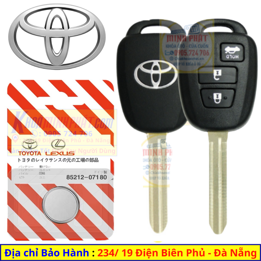 Pin Chìa Khóa xe Ô Tô Toyota Vios, Yaris, Hiace CR1620