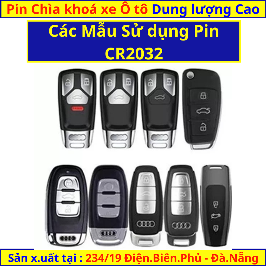 Thay Pin chìa khóa xe ô tô Audi A4 A6L A3 Q5 Q3 Q7 A5 A8 A7 CR2032 tại 234/ 19 Điện biên phủ đà nẵng