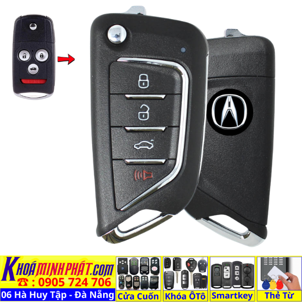 Chìa khoá gập Sẵn Mạch Điều Khiển Mã Sản Phẩm :  Acura V21