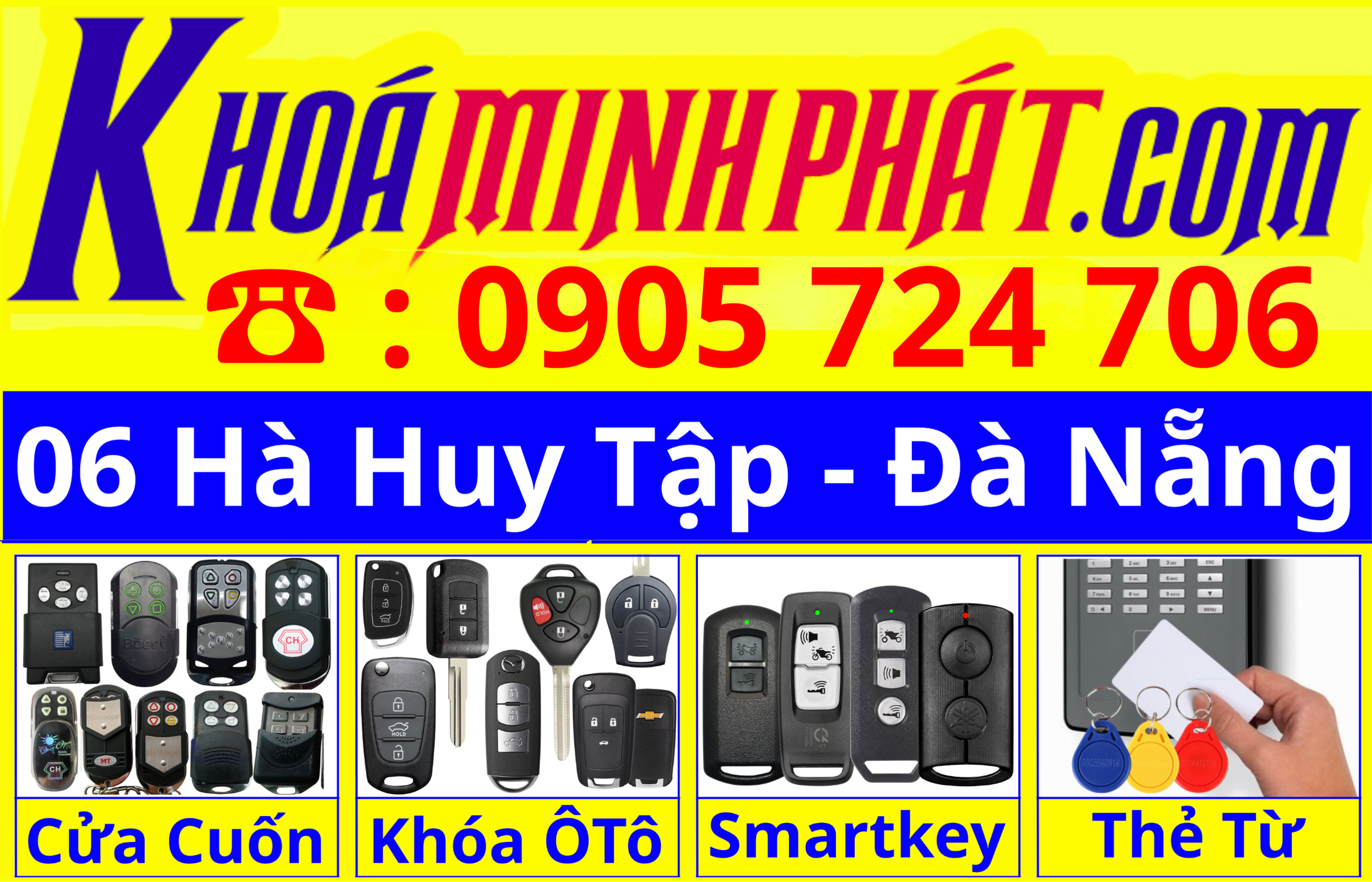 Làm Chìa Khoá Xe Ô Tô Đà Nẵng 06 Hà Huy Tập